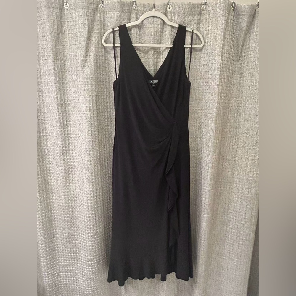 Lauren Ralph Lauren Elegant Black Midi Dress